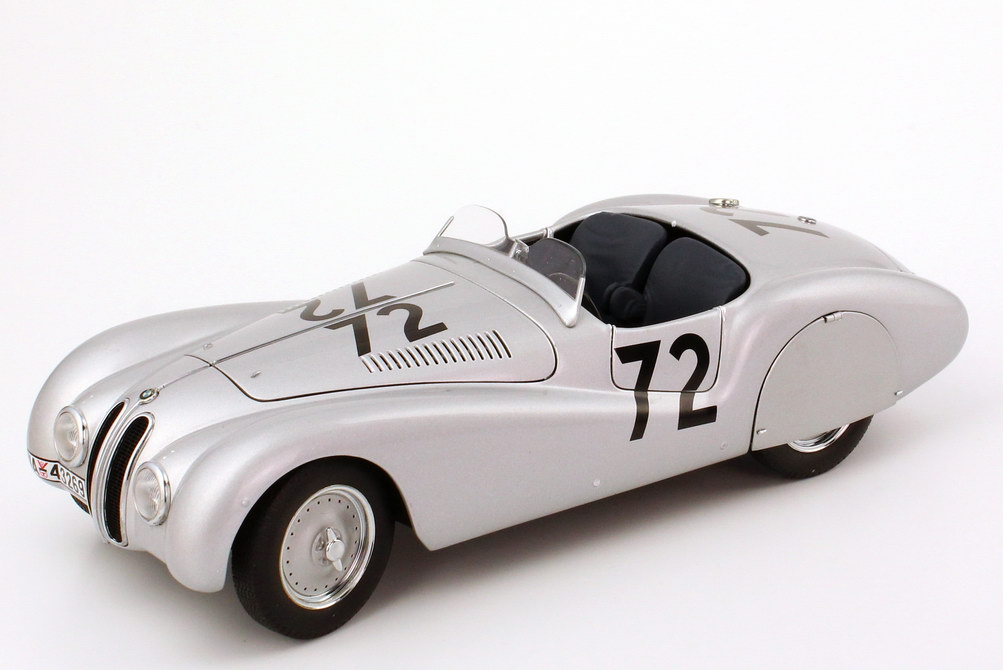 Foto 1:18 BMW 328 Roadster Streamline Mille Miglia 1940 Nr.72, Ulrich Richter / Wilhelm Briem Werbemodell AUTOart 80430300743