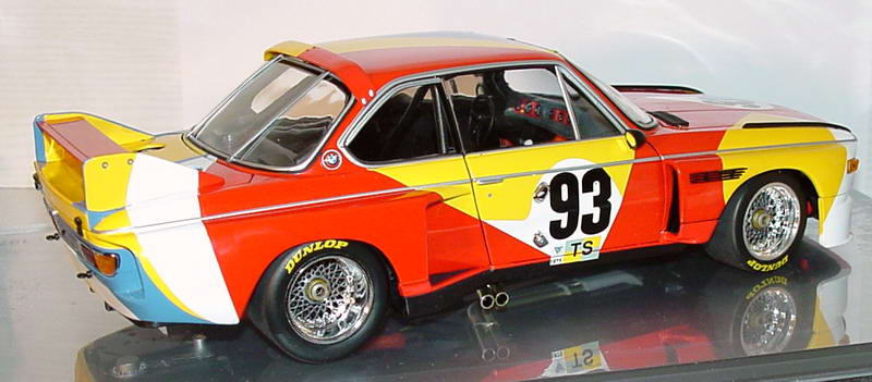 Foto 1:18 BMW 3,5 CSL Art Car 1975 Alexander Calder, Nr.93, 24 Stunden von LeMans 1975 Werbemodell Minichamps 80430150918