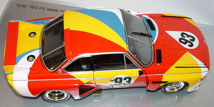 Foto 1:18 BMW 3,5 CSL Art Car 1975 Alexander Calder, Nr.93, 24 Stunden von LeMans 1975 Werbemodell Minichamps 80430150918