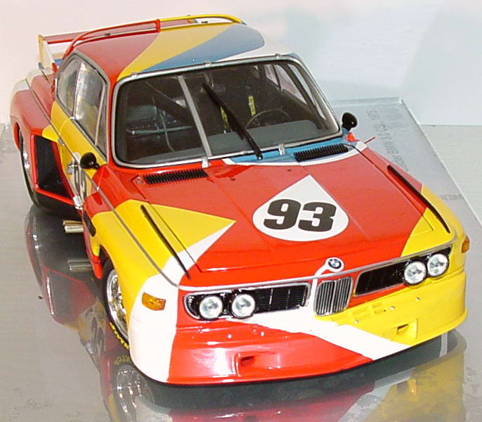 Foto 1:18 BMW 3,5 CSL Art Car 1975 Alexander Calder, Nr.93, 24 Stunden von LeMans 1975 Werbemodell Minichamps 80430150918