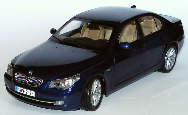 BMW 5er Facelift (E60 LCI) tiefseeblau-met. Werbemodell Kyosho 80430417410  in der 1zu87.com Modellauto-Galerie