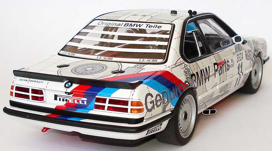 Foto 1:18 BMW 635 CSi (E24) Gruppe A 24 Stunden Spa 1986 Schnitzer, Genuine BMW Parts Nr.11, Quester / Tassin / Heger, Siegerfahrzeug Werbemodell AUTOart 80430145826