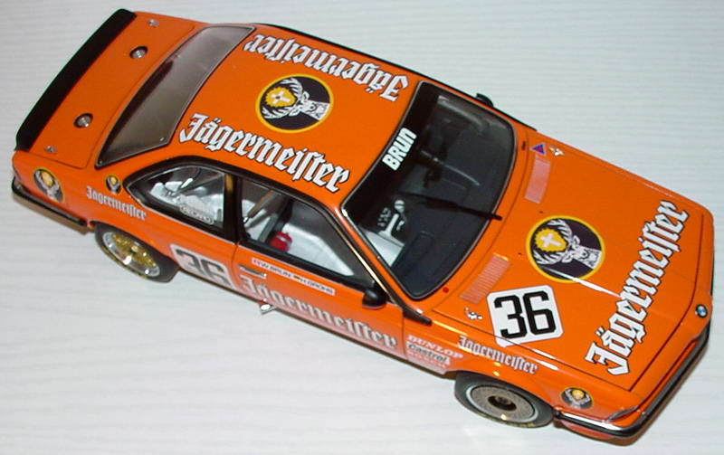 Foto 1:18 BMW 635 CSi (E24) Gruppe A Eggenberger, Jägermeister Nr.36, Brun/Grohs Werbemodell AUTOart 80430139185