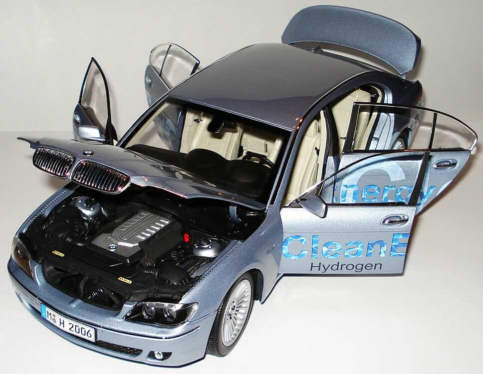 Foto 1:18 BMW Hydrogen 7 / H7 (E68) bluewater-met. Clean Energy Werbemodell Kyosho 80430403520
