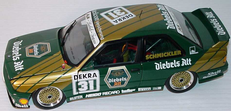 Foto 1:18 BMW M3 (E30) DTM 1990 Murmann, Diebels Alt Nr.31, Frank Schmickler Werbemodell Minichamps 80430306568