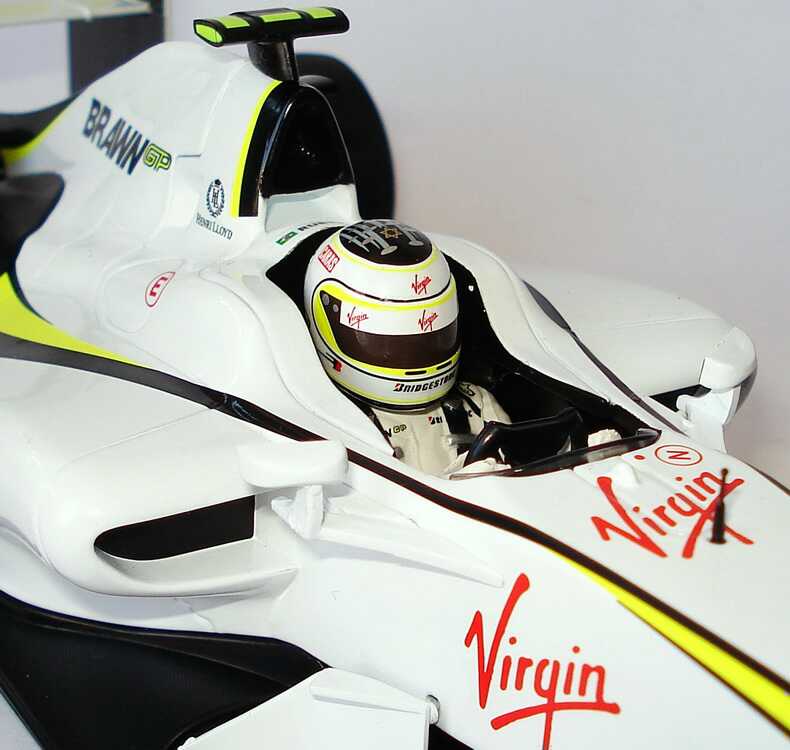 Foto 1:18 Brawn GP BGP 001 Formel 1 2009 Virgin Nr.23, Rubens Barrichello Minichamps 150090023
