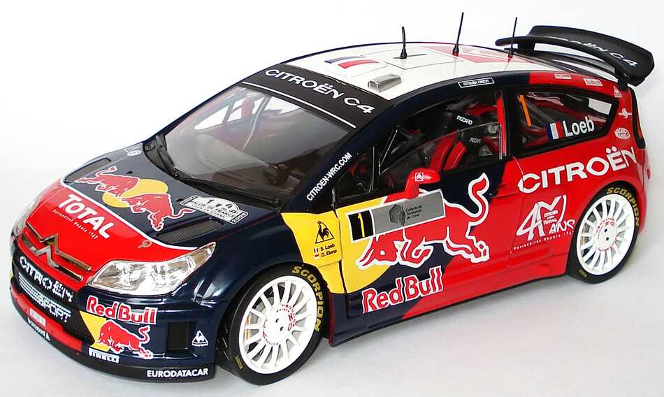 Foto 1:18 Citroen C4 WRC Rally Corsica 2008 Red Bull Nr.1, Loeb / Elena (Sieger) Solido 118055