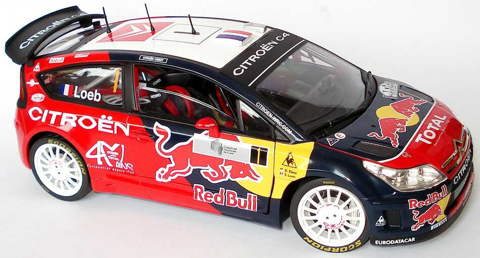 Foto 1:18 Citroen C4 WRC Rally Corsica 2008 Red Bull Nr.1, Loeb / Elena (Sieger) Solido 118055