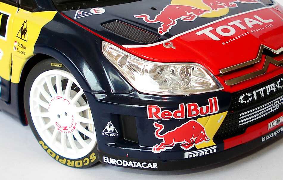 Foto 1:18 Citroen C4 WRC Rally Corsica 2008 Red Bull Nr.1, Loeb / Elena (Sieger) Solido 118055