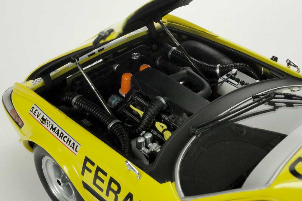 Foto 1:18 Ferrari 365 GTB/4 Competizione 24h von Le Mans 1972 gelb Nr.36, Louis Feraud Kyosho 08164G