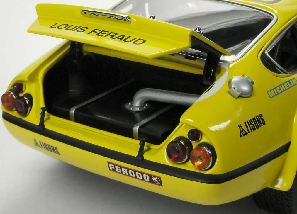 Foto 1:18 Ferrari 365 GTB/4 Competizione 24h von Le Mans 1972 gelb Nr.36, Louis Feraud Kyosho 08164G