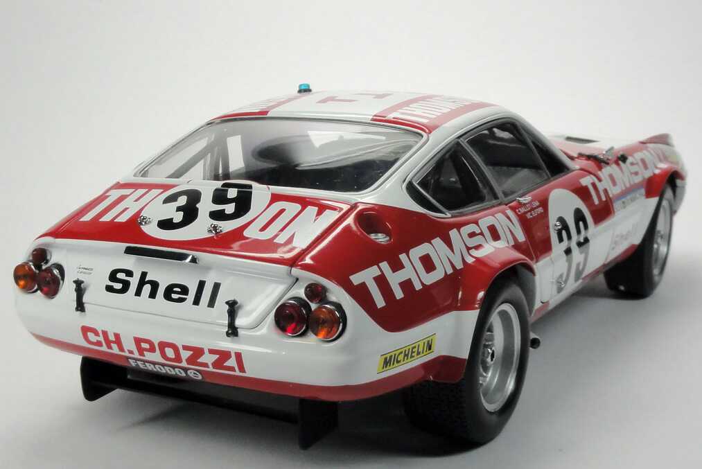 Foto 1:18 Ferrari 365 GTB/4 Competizione 24h von Le Mans 1973 Thomson Nr.39, Ballot / Lena / Elford (Siegerfahrzeug, GT-Klasse) Kyosho 08164F