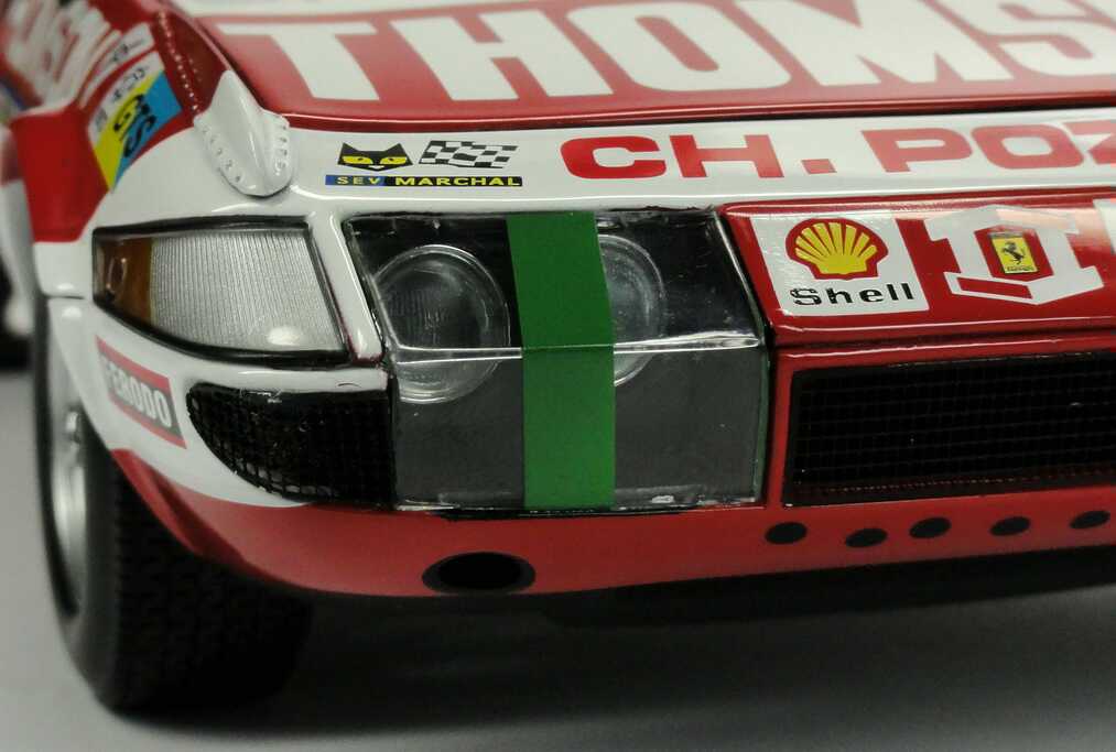 Foto 1:18 Ferrari 365 GTB/4 Competizione 24h von Le Mans 1973 Thomson Nr.39, Ballot / Lena / Elford (Siegerfahrzeug, GT-Klasse) Kyosho 08164F