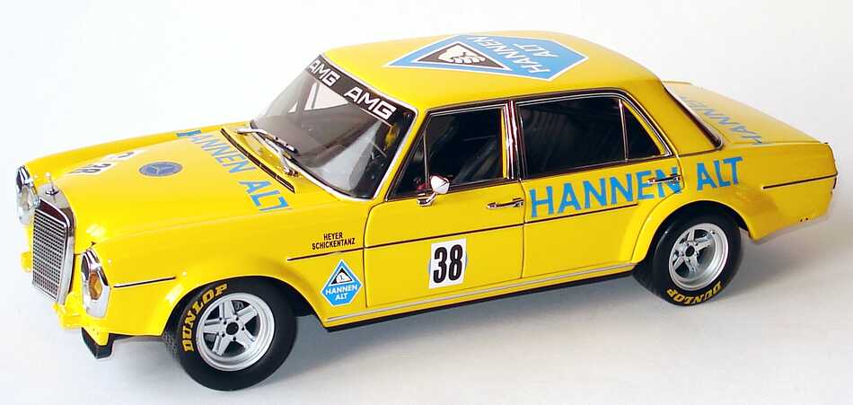 Foto 1:18 Mercedes-Benz 300SEL 6.8 AMG (W108) Hannen Alt Nr.38, Heyer / Schickentanz (Hockenheim AvD-MHSTC Saison Finale 1971) Werbemodell Minichamps B66040582