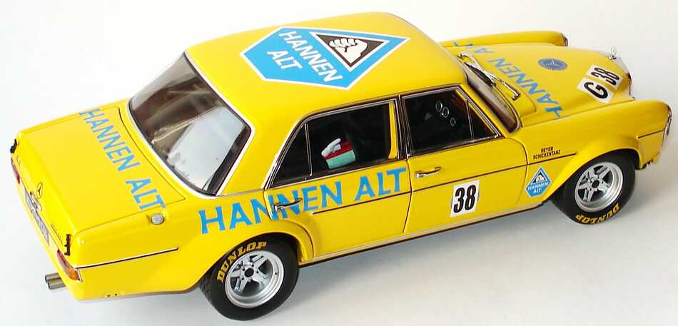 Foto 1:18 Mercedes-Benz 300SEL 6.8 AMG (W108) Hannen Alt Nr.38, Heyer / Schickentanz (Hockenheim AvD-MHSTC Saison Finale 1971) Werbemodell Minichamps B66040582