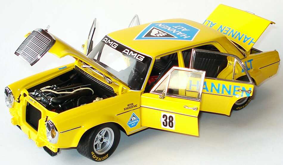 Foto 1:18 Mercedes-Benz 300SEL 6.8 AMG (W108) Hannen Alt Nr.38, Heyer / Schickentanz (Hockenheim AvD-MHSTC Saison Finale 1971) Werbemodell Minichamps B66040582
