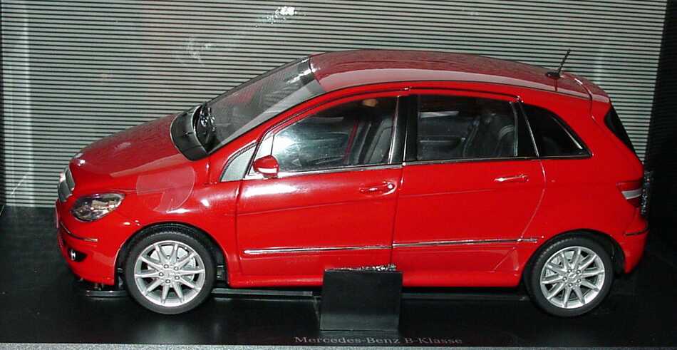 Foto 1:18 Mercedes-Benz B-Klasse (W245) jupiterrot-met. Werbemodell Kyosho B66962328