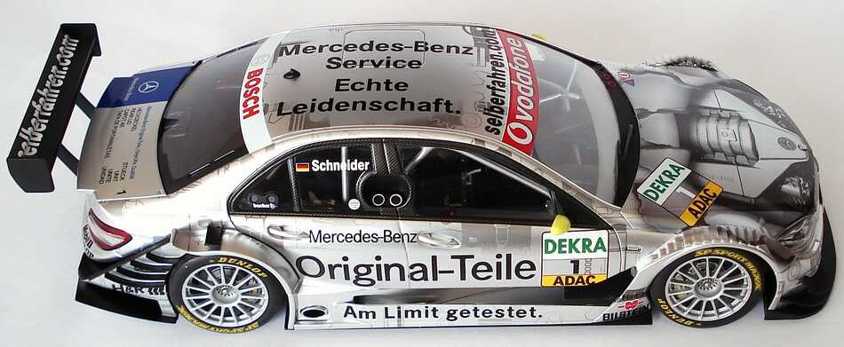 Foto 1:18 Mercedes-Benz C-Klasse (W204) DTM 2007 Original Teile Nr.1, Bernd Schneider Werbemodell AUTOart B66962296