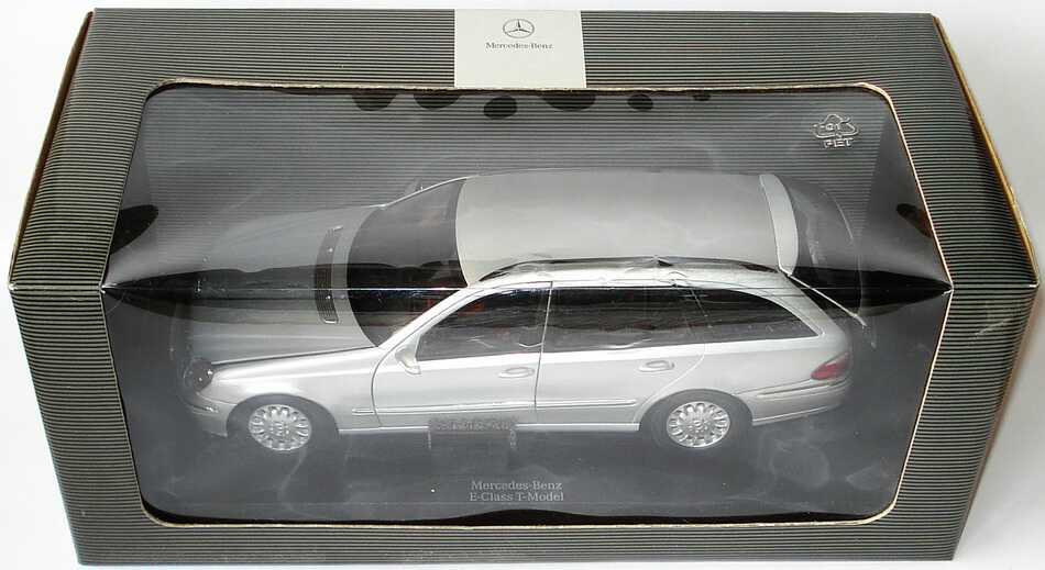 Foto 1:18 Mercedes-Benz E-Klasse T-Modell (S211) brillantsilber-met. Werbemodell Kyosho B66962166
