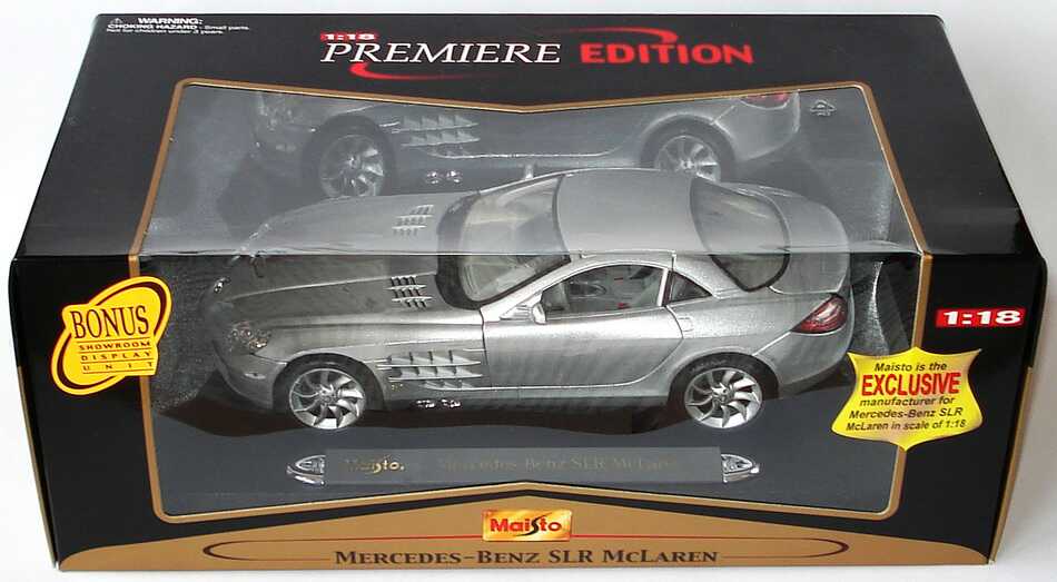 Foto 1:18 Mercedes-Benz SLR McLaren crystal-laurit-silver Maisto 36653