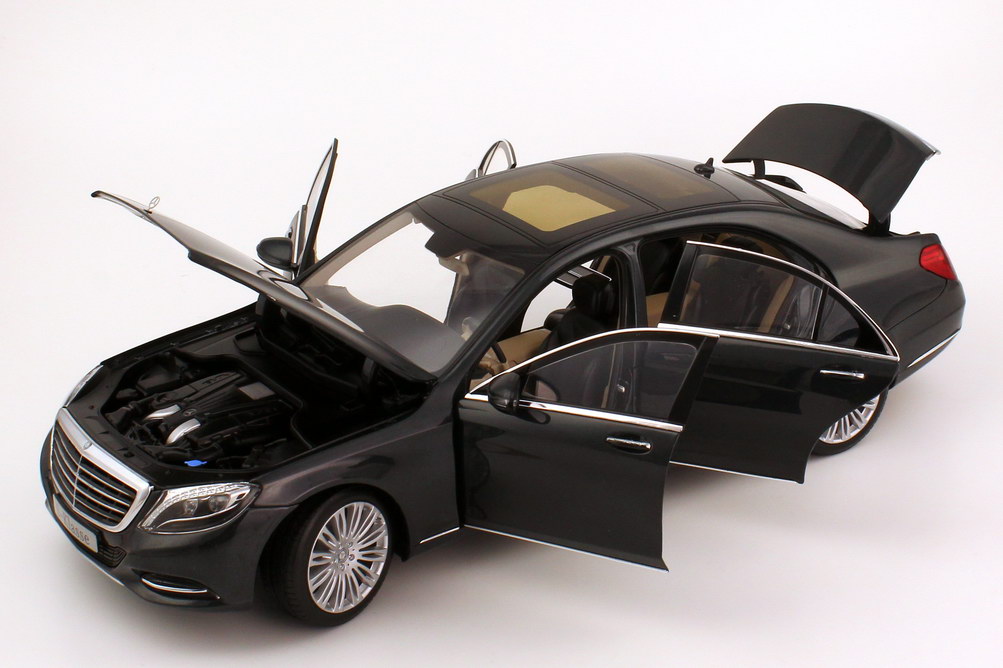 Foto 1:18 Mercedes-Benz S-Klasse 2013 Langversion (V222) blauanthrazit-met. Werbemodell Norev B66960157