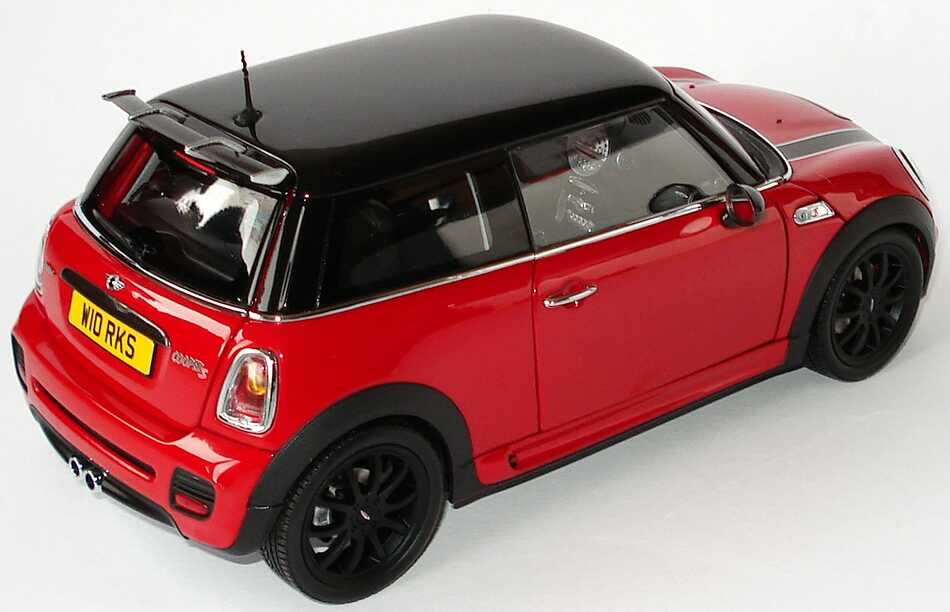 Foto 1:18 Mini Cooper S (R56) John Cooper Works Tuning rot/schwarz Werbemodell Kyosho 80430419909