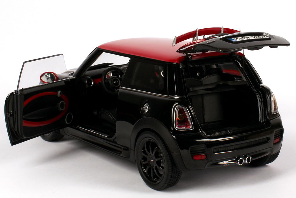 Foto 1:18 Mini Cooper S (R56 LCI) John Cooper Works schwarz/rot Werbemodell Kyosho 80432221453