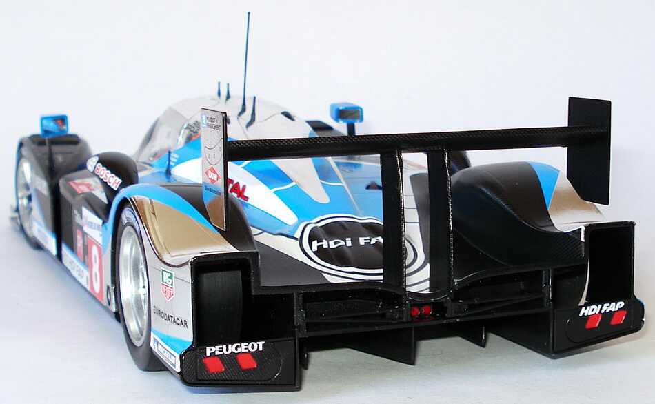 Foto 1:18 Peugeot 908 HDi FAP LeMans 2009 Total Nr.8, Montagny / Sarrazin / Bourdais (2. Platz) Minichamps 150091208