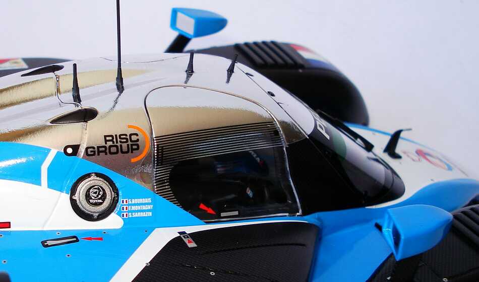 Foto 1:18 Peugeot 908 HDi FAP LeMans 2009 Total Nr.8, Montagny / Sarrazin / Bourdais (2. Platz) Minichamps 150091208