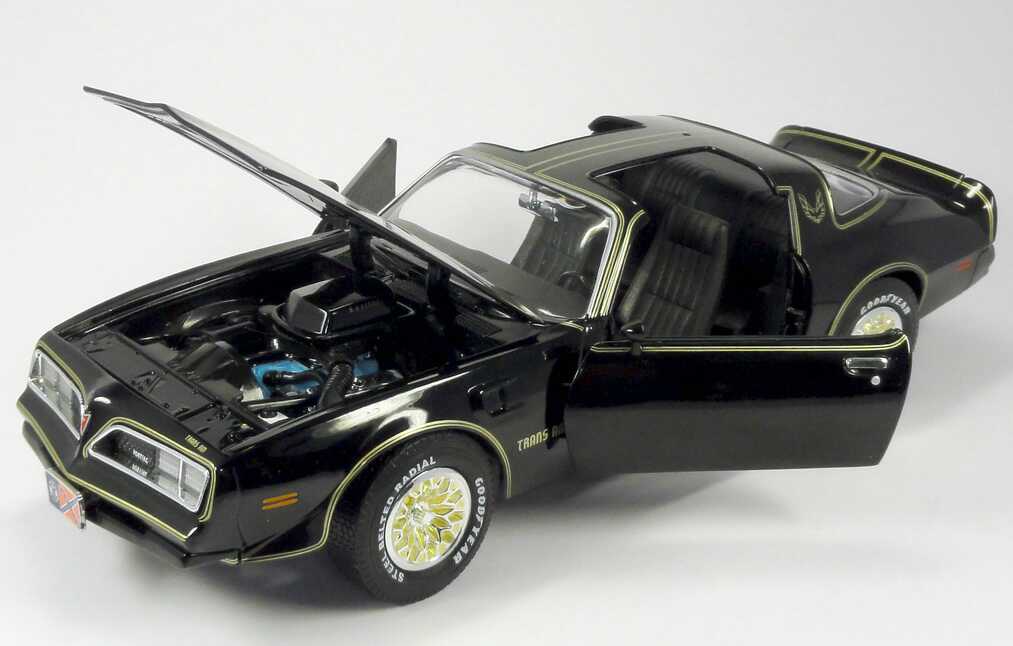 Foto 1:18 Pontiac Firebird Trans Am (1977) schwarz/gold (Reel Rides, Movie: Smokey and the Bandit) Ertl 33121