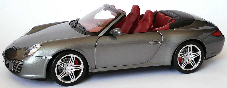 Foto 1:18 Porsche 911 Carrera 4S Cabrio (997, Modell 2009) meteorgrau-met. Werbemodell Norev WAP02101418