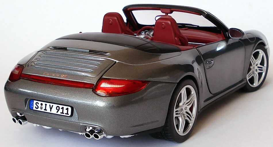Foto 1:18 Porsche 911 Carrera 4S Cabrio (997, Modell 2009) meteorgrau-met. Werbemodell Norev WAP02101418