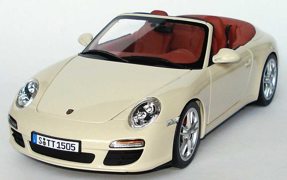 Foto 1:18 Porsche 911 Carrera Cabrio (997, Modell 2009) cremeweiß Norev 187524