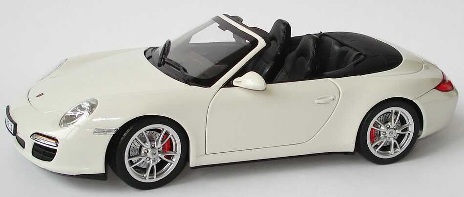 Foto 1:18 Porsche 911 Carrera S Cabrio (997, Modell 2009) carreraweiß Werbemodell Norev WAP02101318