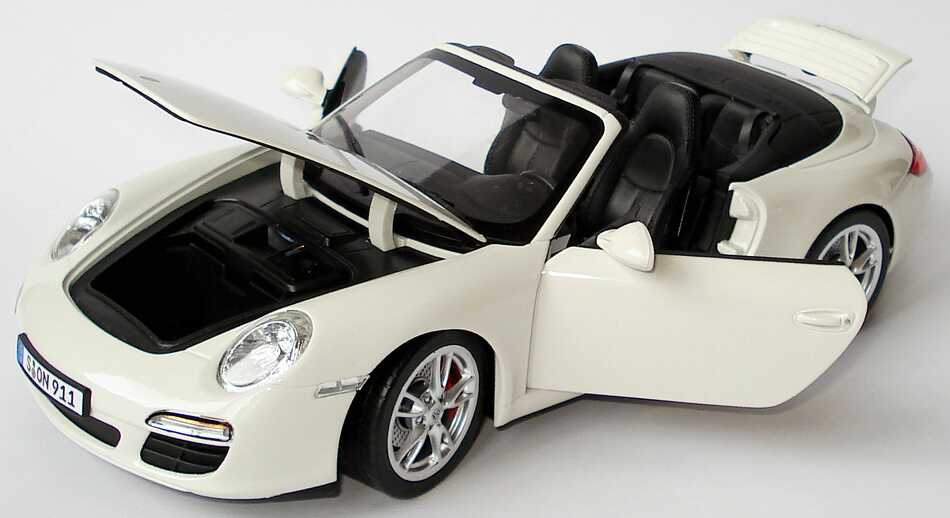 Foto 1:18 Porsche 911 Carrera S Cabrio (997, Modell 2009) carreraweiß Werbemodell Norev WAP02101318