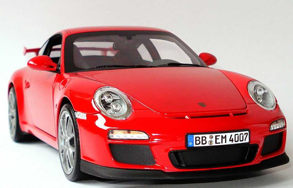 Foto 1:18 Porsche 911 GT3 (997, Modell 2009) indischrot Werbemodell Norev WAP02101319