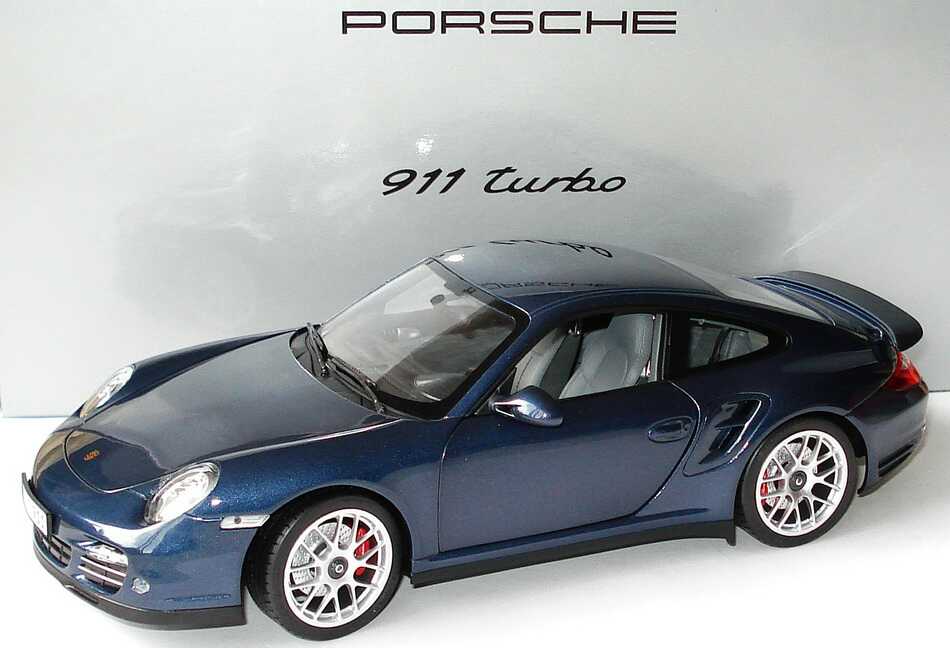 Foto 1:18 Porsche 911 Turbo 997 Modell 2010 dunkelblau-met. - Werbemodell - Norev WAP0210010A