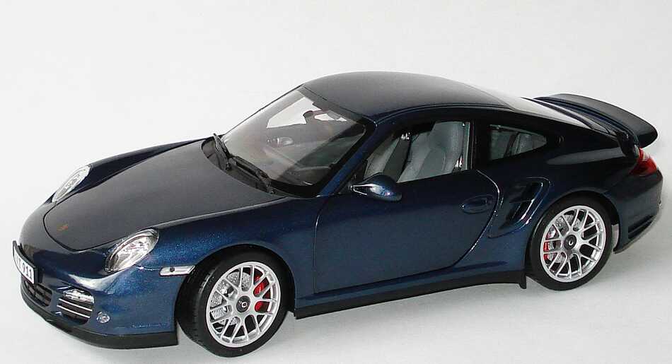 Foto 1:18 Porsche 911 Turbo 997 Modell 2010 dunkelblau-met. - Werbemodell - Norev WAP0210010A