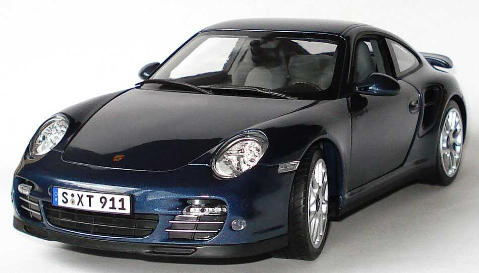 Foto 1:18 Porsche 911 Turbo 997 Modell 2010 dunkelblau-met. - Werbemodell - Norev WAP0210010A