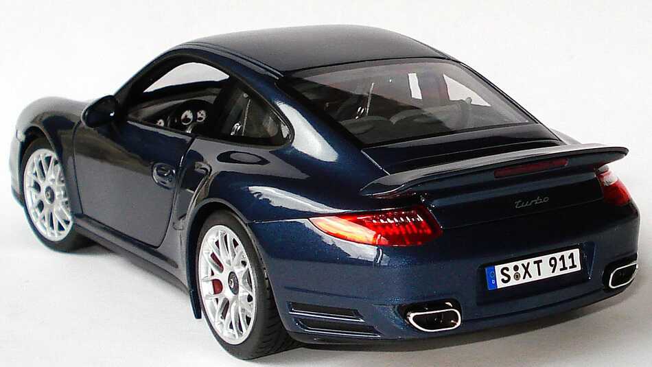 Foto 1:18 Porsche 911 Turbo 997 Modell 2010 dunkelblau-met. - Werbemodell - Norev WAP0210010A