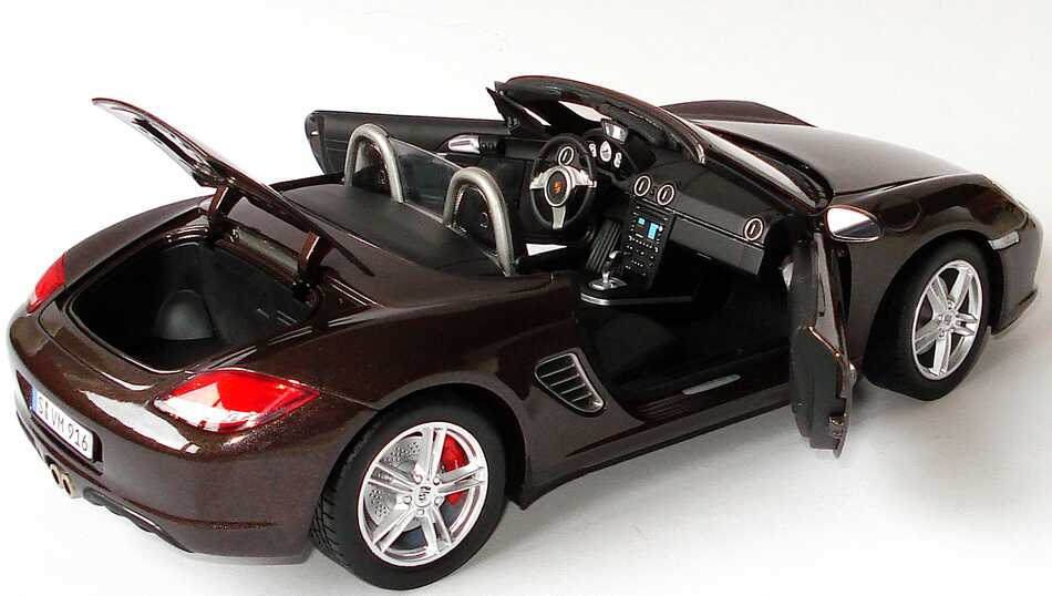 Foto 1:18 Porsche Boxster S (987, Modell 2009) macadamia-met. Werbemodell Norev WAP02100519