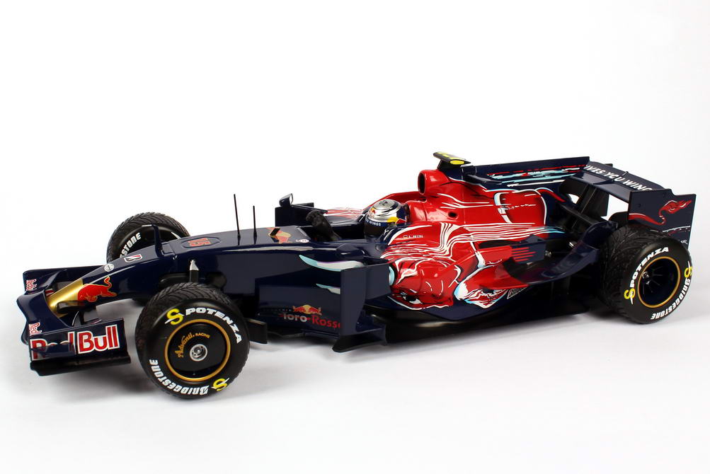 Foto 1:18 Toro Rosso STR3 Formel 1 2008 Red Bull Nr.15, Sebastian Vettel (Sieger Monza, GP Italien) Minichamps 150080015