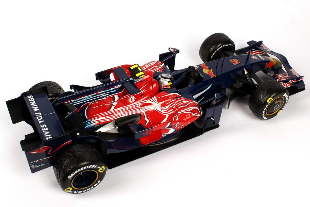 Foto 1:18 Toro Rosso STR3 Formel 1 2008 Red Bull Nr.15, Sebastian Vettel (Sieger Monza, GP Italien) Minichamps 150080015