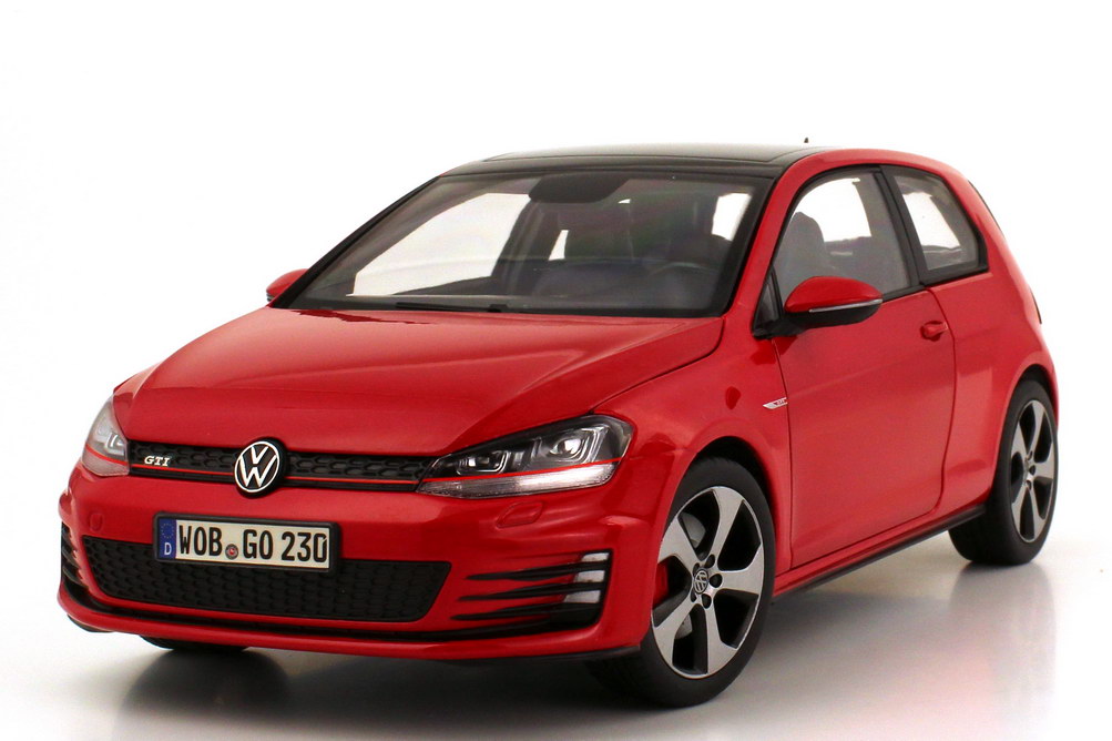 Foto 1:18 VW Golf VII GTI 2013 2türig tornado-rot Werbemodell Norev 5G3099302BFC