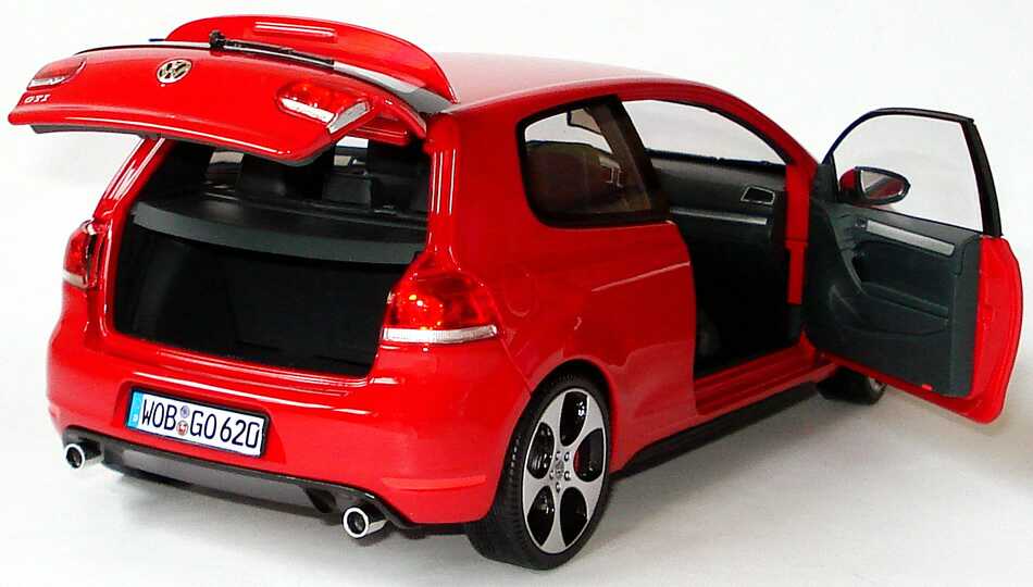 Foto 1:18 VW Golf VI GTI 3türig tornadorot Werbemodell Norev 5K3099302Y3D