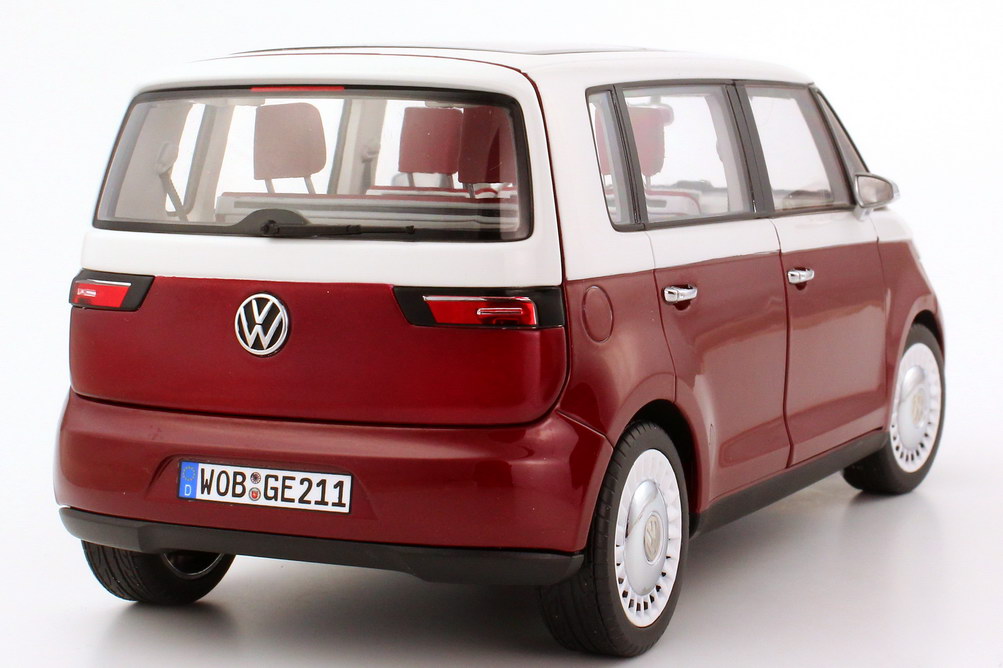Foto 1:18 VW New Bulli concept rot-met./weiß-met. (Genfer Autosalon 2011)  Werbemodell Norev 7E9099302BL9