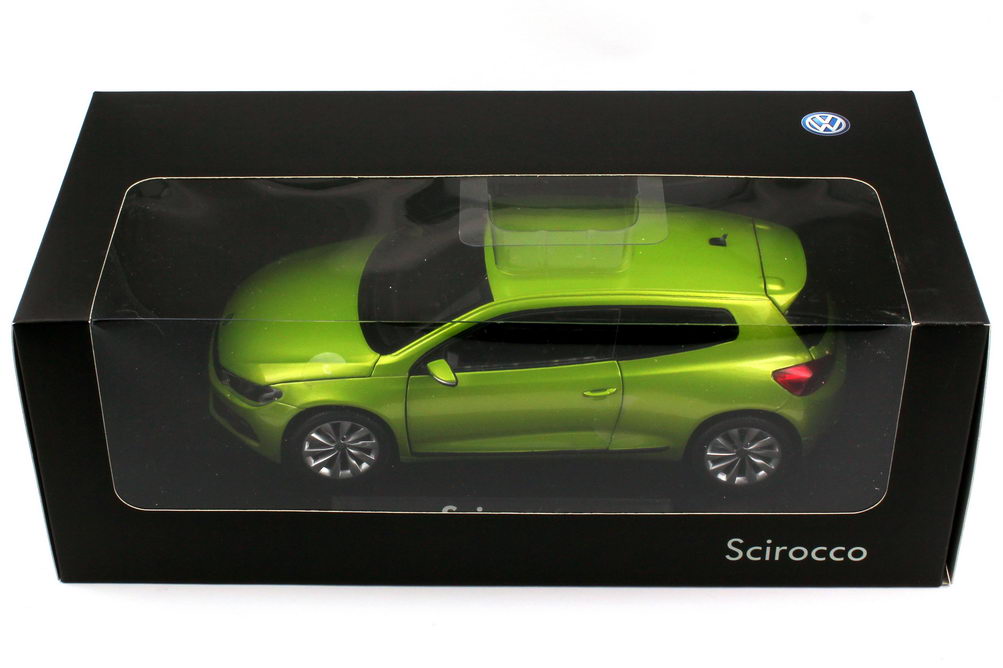 Foto 1:18 VW Scirocco III 2.0 TSI vipern-grün-met. Werbemodell Norev 1k8099302AR6T