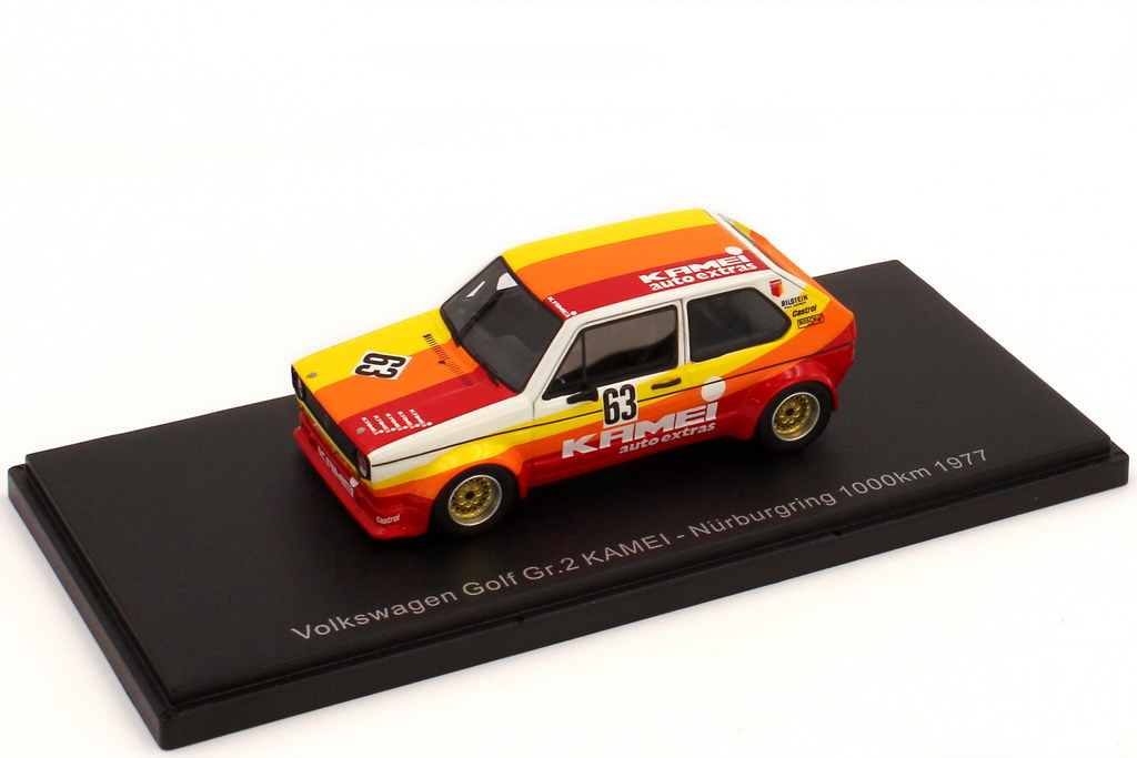 Foto 1:43 VW Golf I Nürburgring 1000 km 1977 Gr.2 Kamei Nr.63 Renneisen Wolfgang - NEO 45235