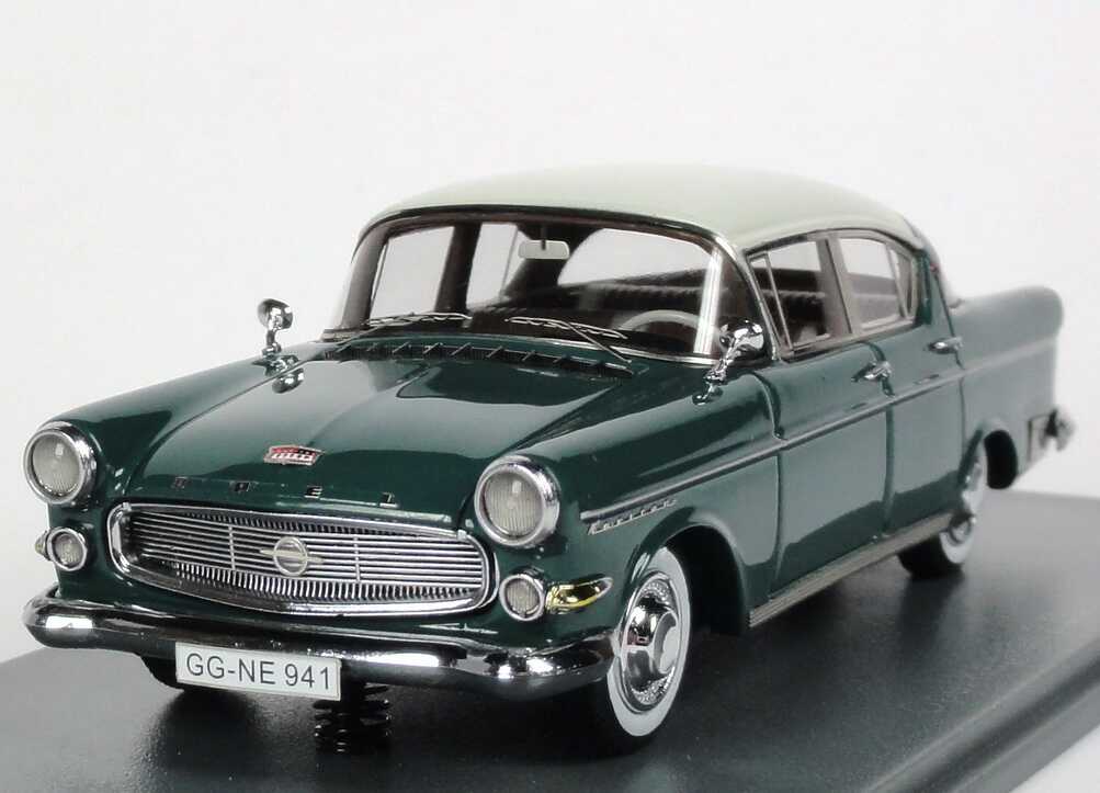 Foto 1:43 Opel Kapitän P1 2.5L (1958) grün, Dach weiß NEO Scale Models 43941
