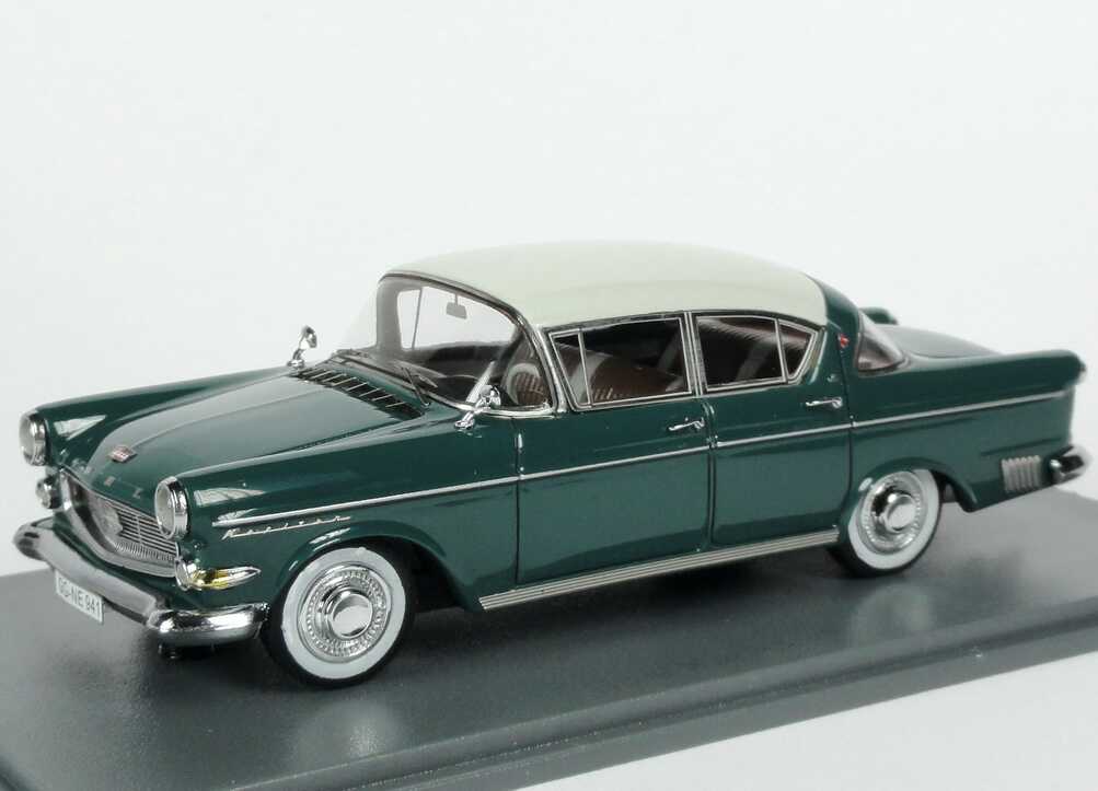 Foto 1:43 Opel Kapitän P1 2.5L (1958) grün, Dach weiß NEO Scale Models 43941